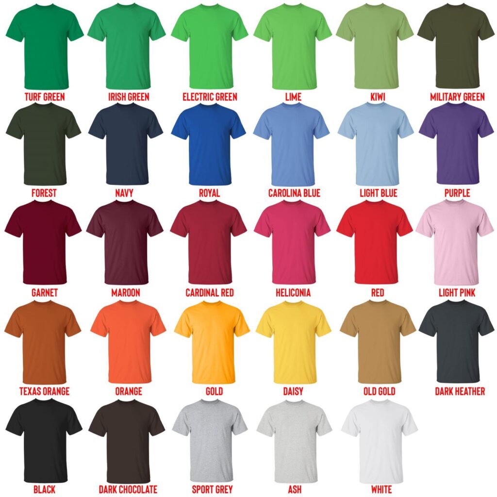 t shirt color chart - Westside Gunn Store